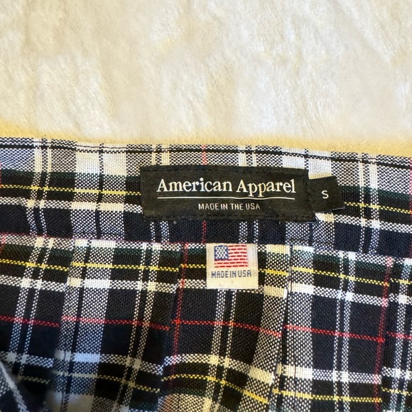 American Apparel Plaid Schoolgirl Skater Mini Skirt - Picture 3 of 4